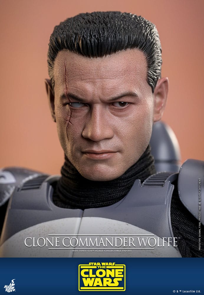 STAR WARS: THE CLONE WARS FIGURA 1/6 CLONE COMMANDER WOLFFE 30 CM - HOT TOYS - Imagen 5