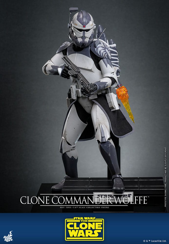 STAR WARS: THE CLONE WARS FIGURA 1/6 CLONE COMMANDER WOLFFE 30 CM - HOT TOYS - Imagen 7