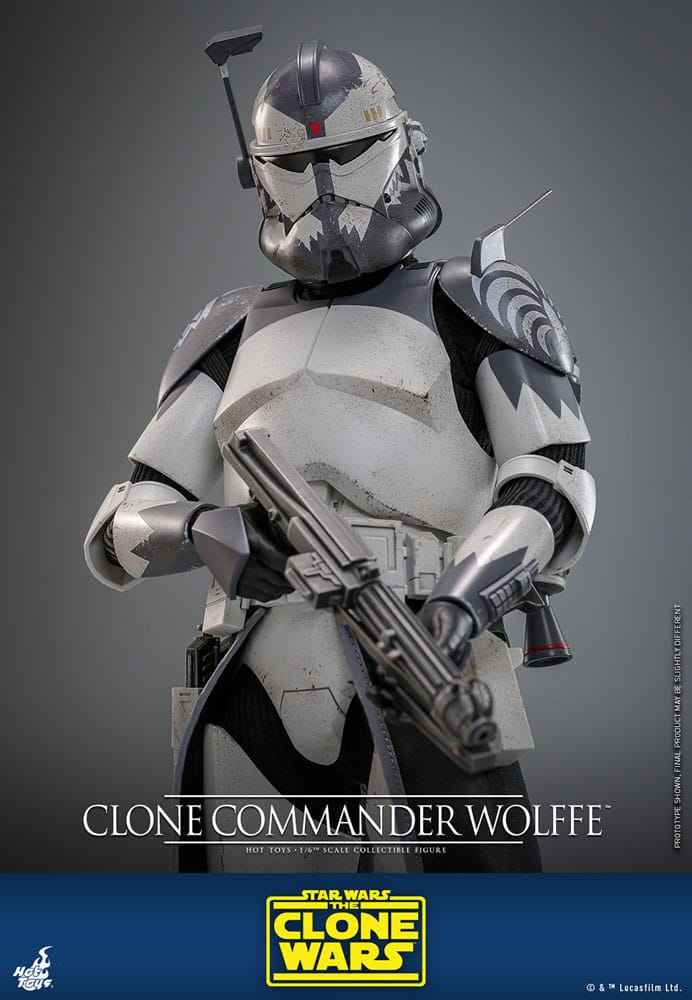 STAR WARS: THE CLONE WARS FIGURA 1/6 CLONE COMMANDER WOLFFE 30 CM - HOT TOYS - Imagen 11