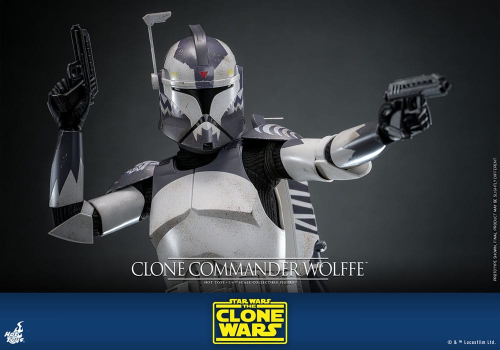 STAR WARS: THE CLONE WARS FIGURA 1/6 CLONE COMMANDER WOLFFE 30 CM - HOT TOYS - Imagen 13