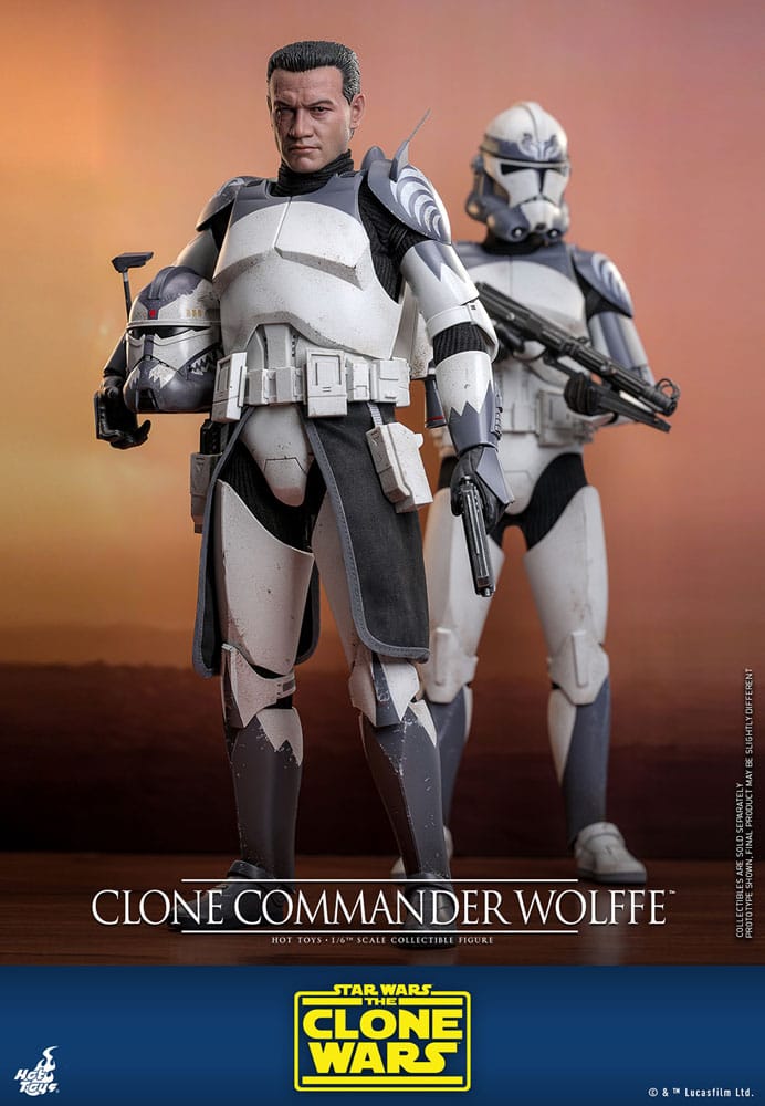 STAR WARS: THE CLONE WARS FIGURA 1/6 CLONE COMMANDER WOLFFE 30 CM - HOT TOYS - Imagen 16