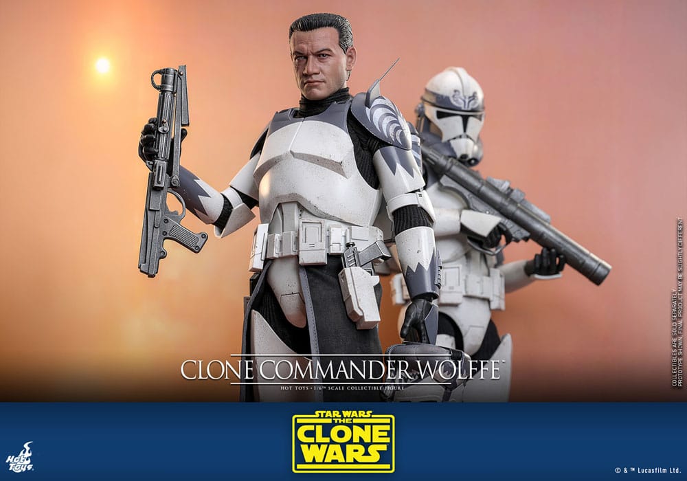 STAR WARS: THE CLONE WARS FIGURA 1/6 CLONE COMMANDER WOLFFE 30 CM - HOT TOYS - Imagen 17