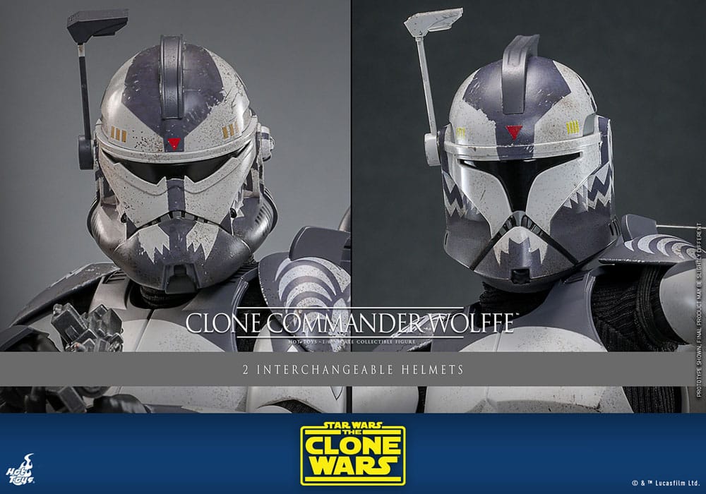 STAR WARS: THE CLONE WARS FIGURA 1/6 CLONE COMMANDER WOLFFE 30 CM - HOT TOYS - Imagen 18