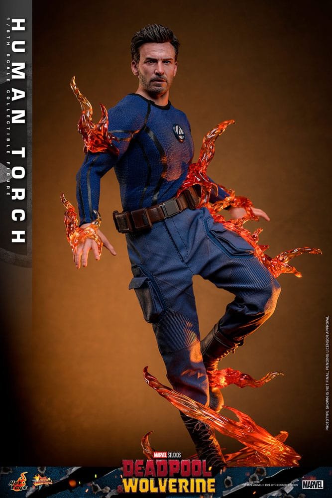 DEADPOOL & WOLVERINE MOVIE MASTERPIECE FIGURA 1/6 HUMAN TORCH 31 CM - HOT TOYS - Imagen 6