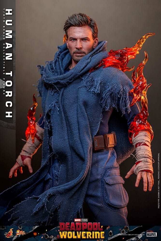 DEADPOOL & WOLVERINE MOVIE MASTERPIECE FIGURA 1/6 HUMAN TORCH 31 CM - HOT TOYS - Imagen 8