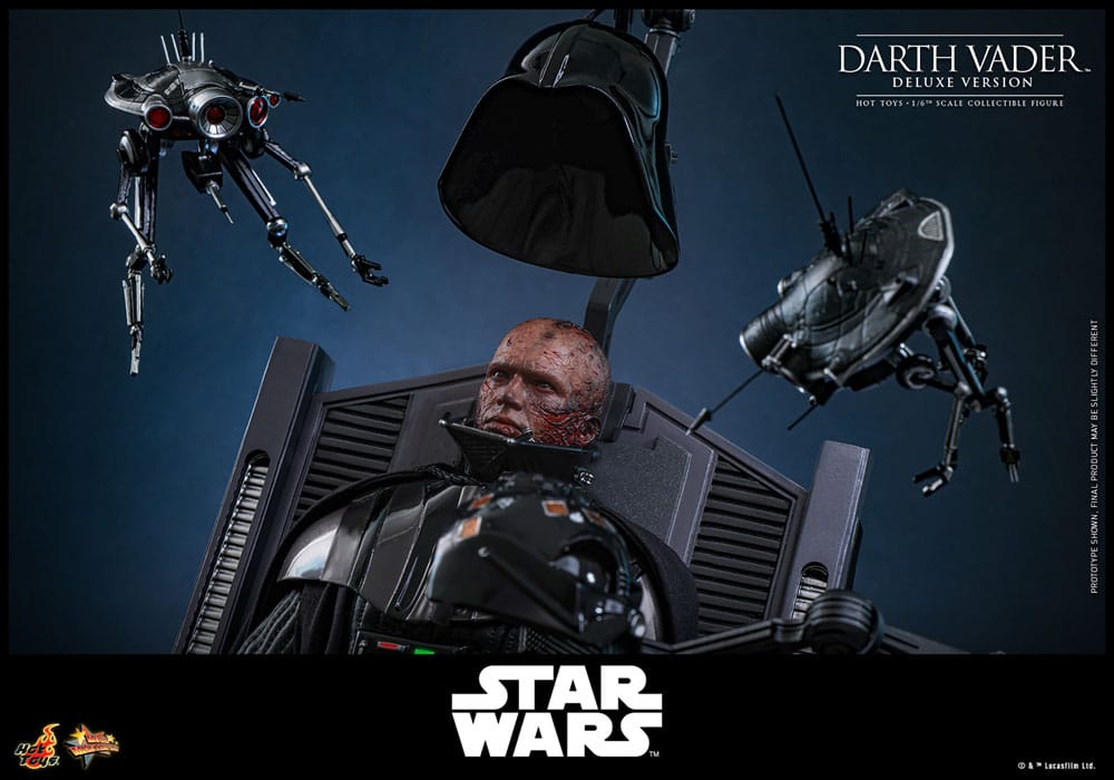 STAR WARS: EPISODIO III - LA VENGANZA DE LOS SITH FIGURA MOVIE MASTERPIECE 1/6 DARTH VADER (DELUXE VERSION) 35 CM - HOT TOYS - Imagen 11
