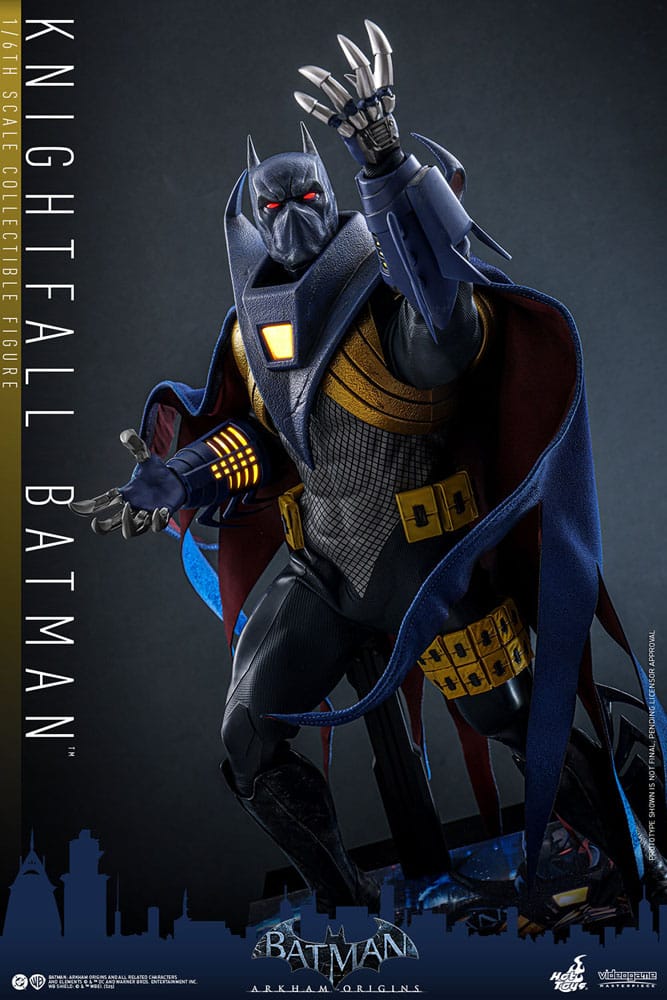 BATMAN: ARKHAM ORIGINS FIGURA VIDEOGAME MASTERPIECE 1/6 KNIGHTFALL BATMAN 32 CM - HOT TOYS - Imagen 6