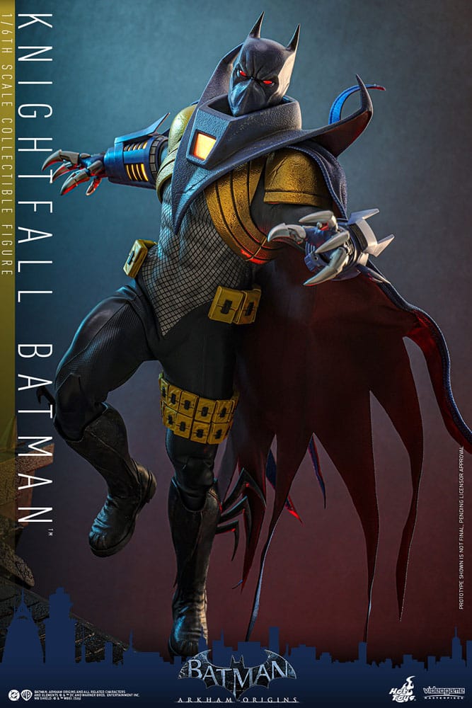 BATMAN: ARKHAM ORIGINS FIGURA VIDEOGAME MASTERPIECE 1/6 KNIGHTFALL BATMAN 32 CM - HOT TOYS - Imagen 7