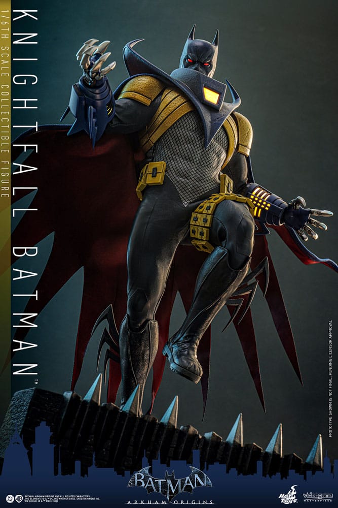 BATMAN: ARKHAM ORIGINS FIGURA VIDEOGAME MASTERPIECE 1/6 KNIGHTFALL BATMAN 32 CM - HOT TOYS - Imagen 9