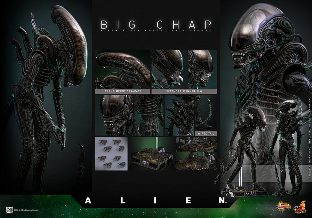 ALIEN FIGURA MOVIE MASTERPIECE 1/6 BIG CHAP 36 CM - HOT TOYS - Imagen 21