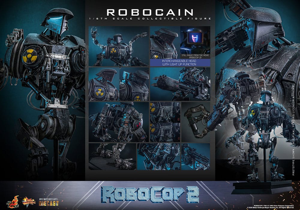ROBOCOP 2 MOVIE MASTERPIECE DIECAST 1/6 ROBOCAIN 40 CM - HOT TOYS - Imagen 22