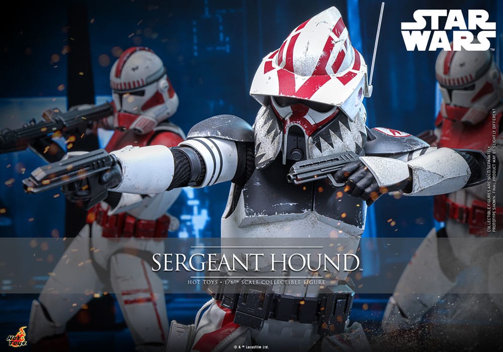 STAR WARS: THE CLONE WARS FIGURA 1/6 SERGEANT HOUND 30 CM - HOT TOYS - Imagen 2