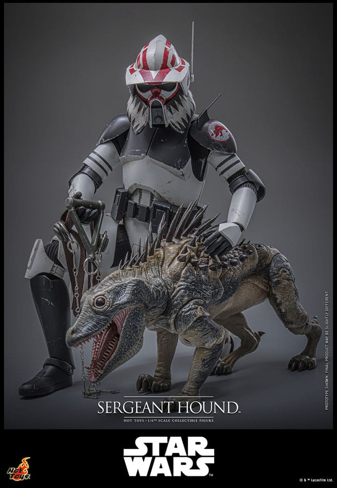 STAR WARS: THE CLONE WARS FIGURA 1/6 SERGEANT HOUND 30 CM - HOT TOYS - Imagen 4