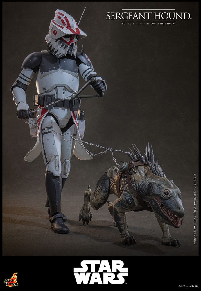STAR WARS: THE CLONE WARS FIGURA 1/6 SERGEANT HOUND 30 CM - HOT TOYS - Imagen 7