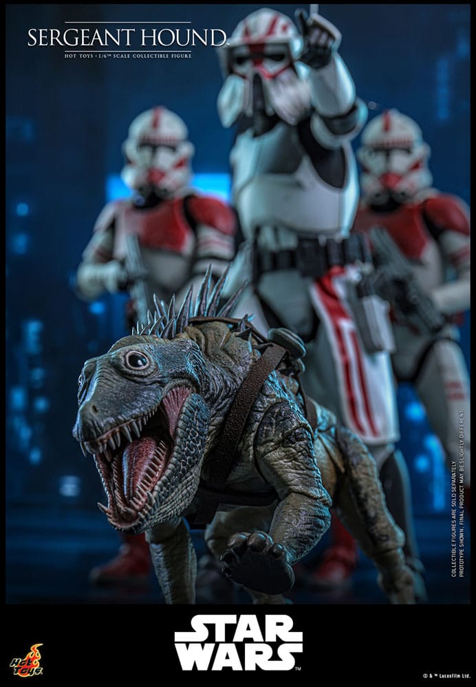 STAR WARS: THE CLONE WARS FIGURA 1/6 SERGEANT HOUND 30 CM - HOT TOYS - Imagen 17