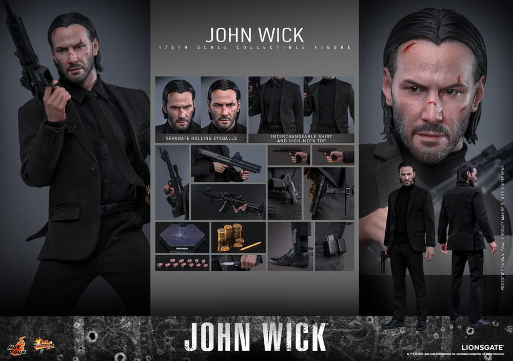 JOHN WICK FIGURA MOVIE MASTERPIECE 1/6 JOHN WICK 31 CM - HOT TOYS - Imagen 22