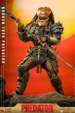 ALIEN VS. PREDATOR FIGURA COMIC MASTERPIECE 1/6 BROKEN TUSK PREDATOR 35 CM – HOT TOYS
