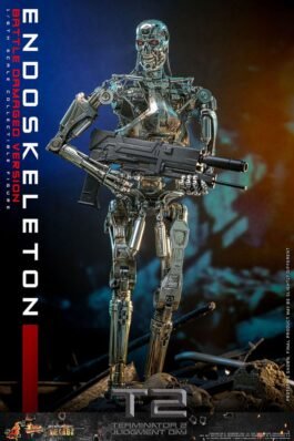 TERMINATOR 2: EL JUICIO FINAL FIGURA MOVIE MASTERPIECE DIE-CAST 1/6 ENDOESQUELETO (BATTLE DAMAGED VERSION) 31 CM – HOT TOYS