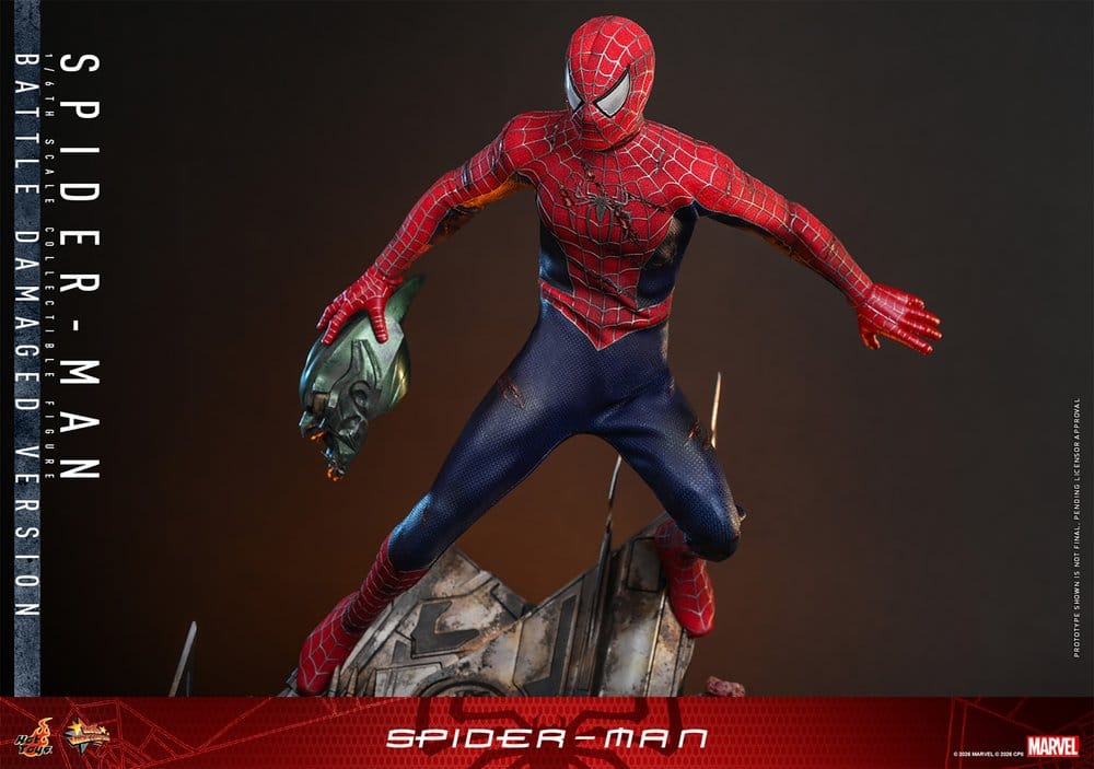 SPIDER-MAN FIGURA MOVIE MASTERPIECE 1/6 SPIDER-MAN (BATTLE DAMAGED VERSION) 30 CM - HOT TOYS - Imagen 12