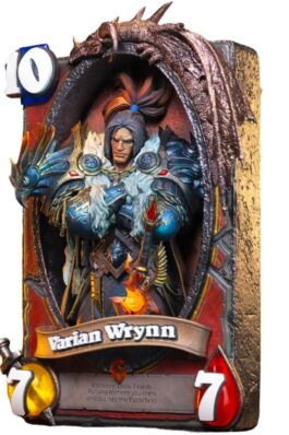 VARIAN WRYNN – BLIZZARD HEARTHSTONE – ART STATUE FRAME – HEX COLLECTIBLES