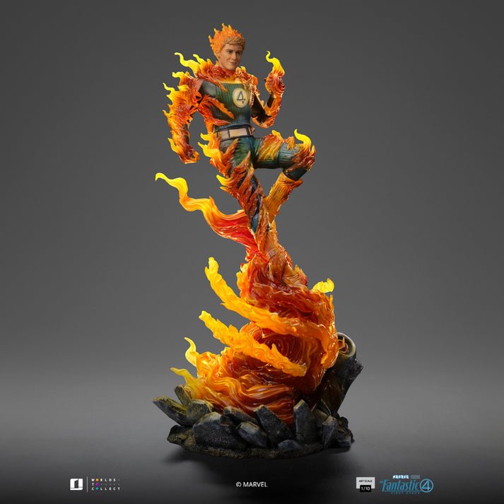 HUMAN TORCH (BLUE SUIT VARIANT) - FANTASTIC FOUR - ART SCALE 1/10 - IRON STUDIOS - Imagen 5