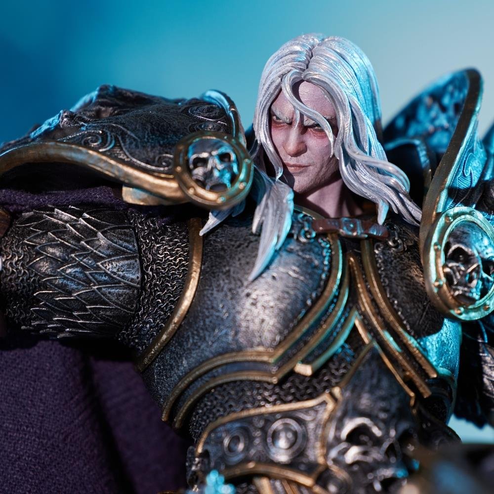 LICH KING & INVINCIBLE - WORLD OF WARCRAFT - PREMIUM STATUE - BLIZZARD - Imagen 7
