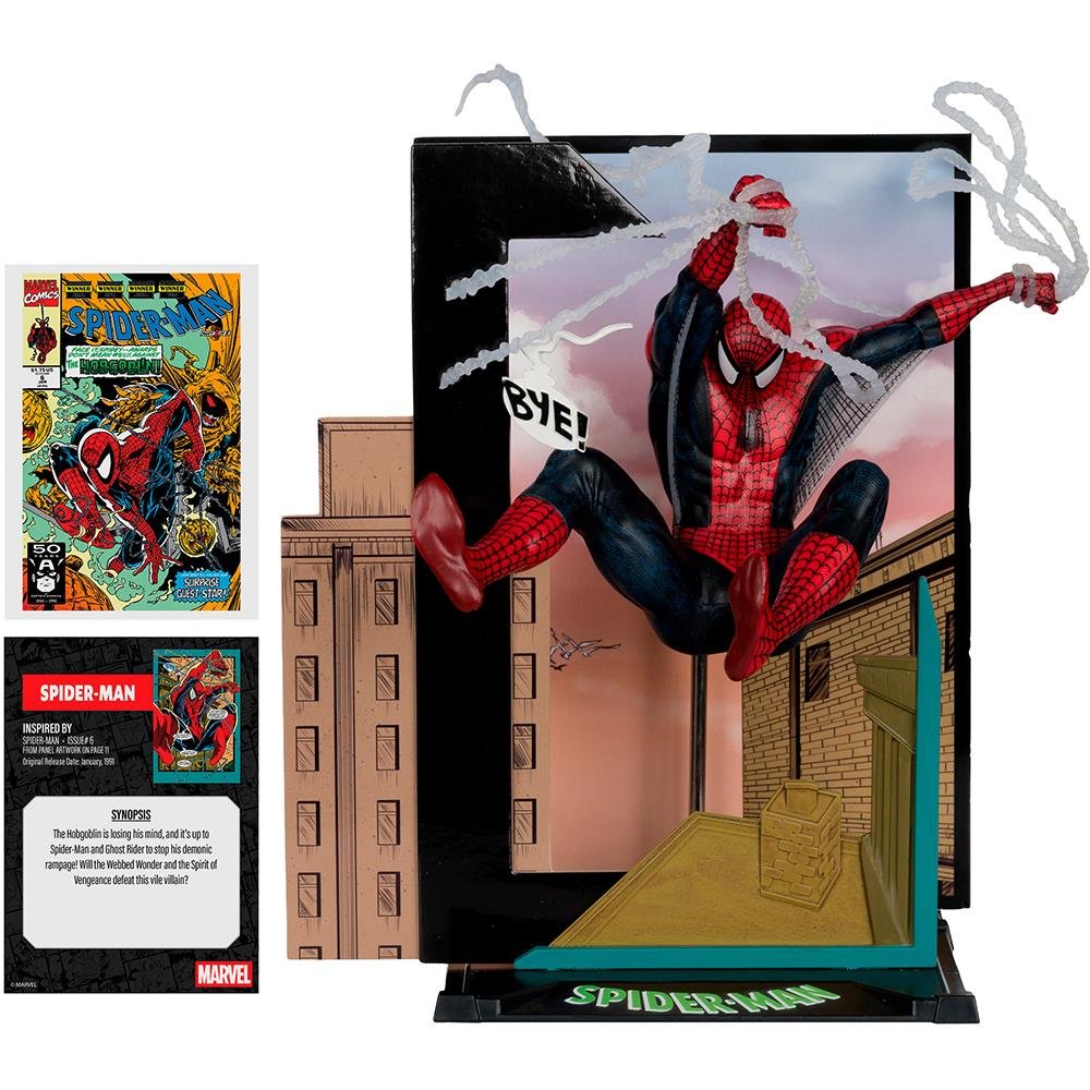 MARVEL SPIDER-MAN (SPIDER-MAN #6) 1:10TH COLLECTIBLE WITH SCENE MCFARLANE TOYS - MCFARLANE - Imagen 2