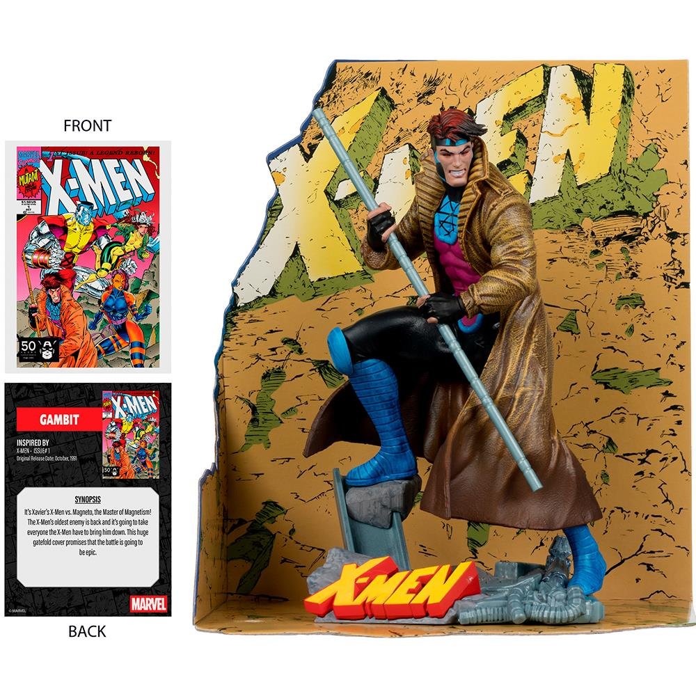 MARVEL GAMBIT 1:10TH COLLECTIBLE WITH SCENE (X-MEN #1) MCFARLANE TOYS - MCFARLANE - Imagen 2