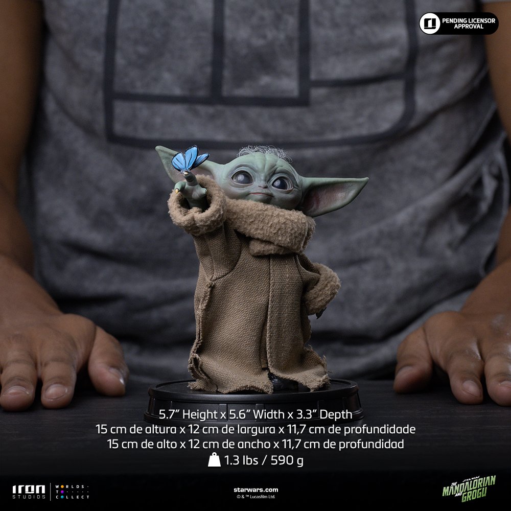 GROGU BUTTERFLY WONDER - MANDALORIAN AND GROGU MOVIE - GROGU COLLECTION - LEGACY REPLICA 1/4 - IRON STUDIOS - Imagen 3