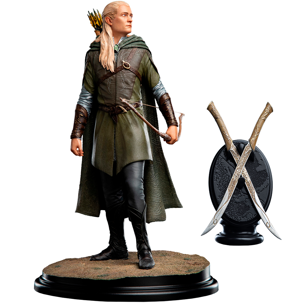 LEGOLAS, HUNTER OF THE PLAINS (CLASSIC SERIES) EXCLUSIVE + KNIVES OF LEGOLAS - THE LORD OF THE RINGS TRILOGY - 1/6 SCALE STATUE - WETA WORKSHOP