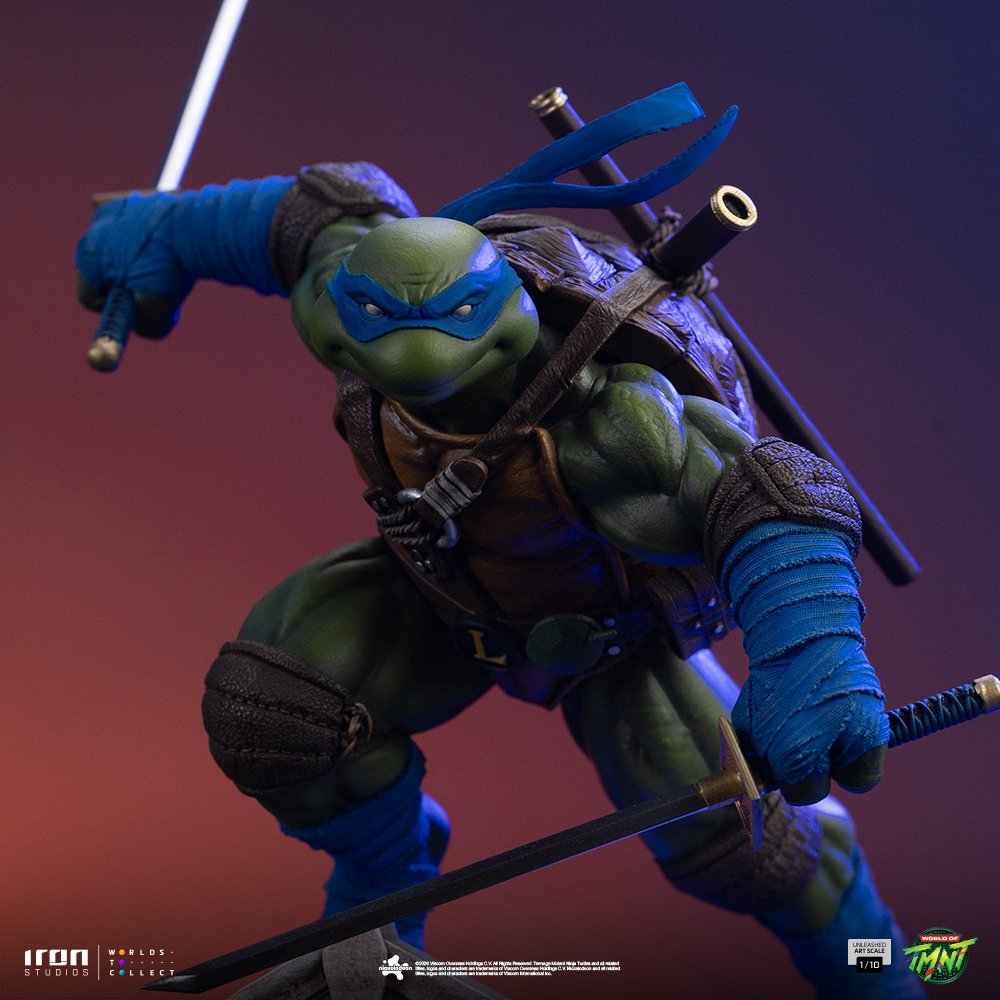LEONARDO UNLEASHED - TEENAGE MUTANT NINJA TURTLES - ART SCALE 1/10 - IRON STUDIOS - Imagen 5