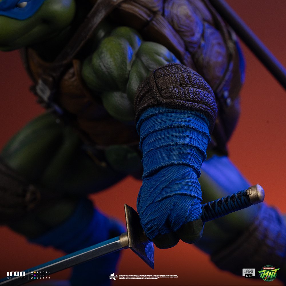 LEONARDO UNLEASHED - TEENAGE MUTANT NINJA TURTLES - ART SCALE 1/10 - IRON STUDIOS - Imagen 9