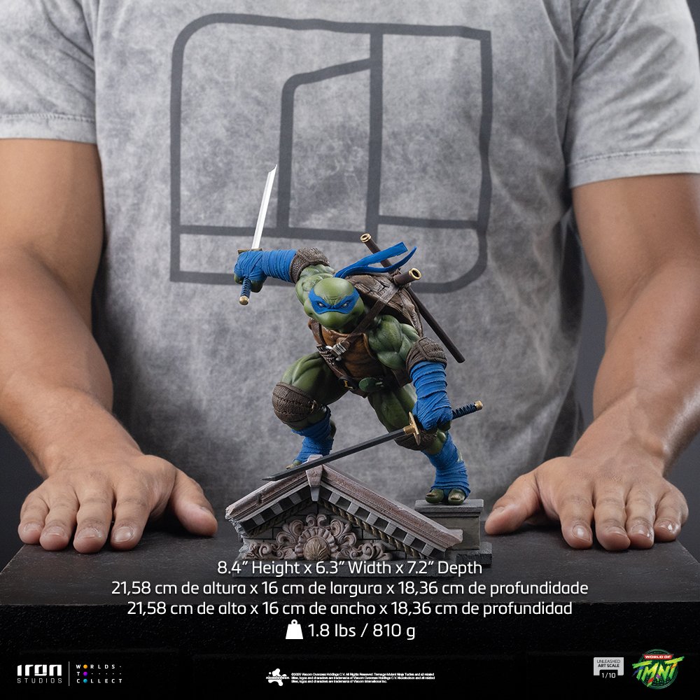 LEONARDO UNLEASHED - TEENAGE MUTANT NINJA TURTLES - ART SCALE 1/10 - IRON STUDIOS - Imagen 15