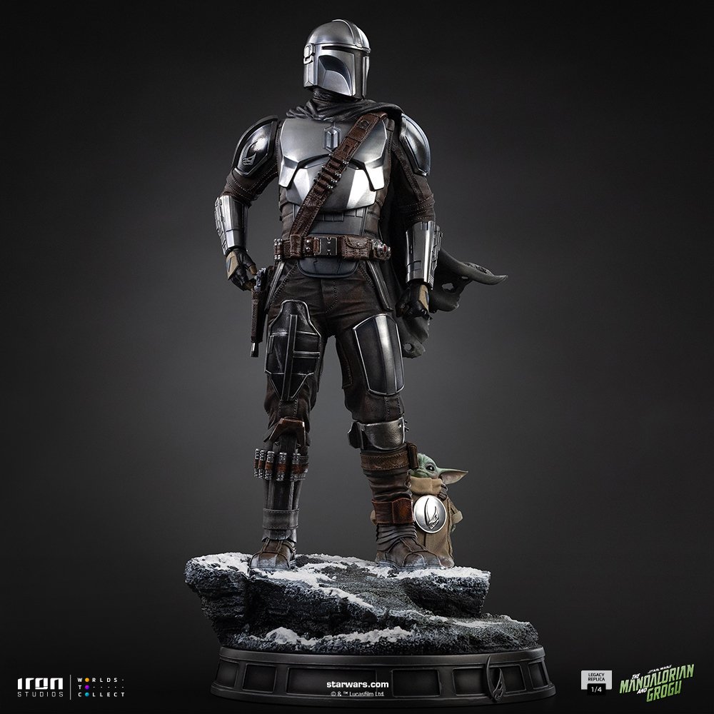 THE MANDALORIAN AND GROGU - THE MANDALORIAN MOVIE - LEGACY REPLICA 1/4 - IRON STUDIOS - Imagen 13