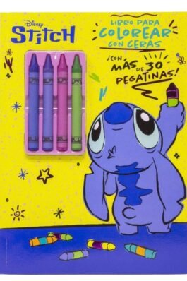 STITCH. LIBRO PARA COLOREAR CON CERAS. CON PEGATINAS