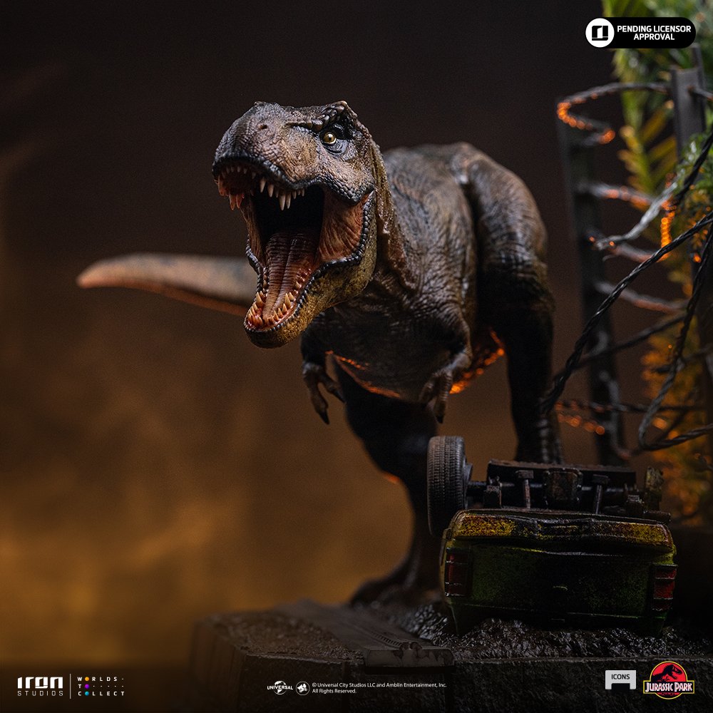 T-REX BREAKOUT SET A - JURASSIC PARK - ICONS - IRON STUDIOS - Imagen 14