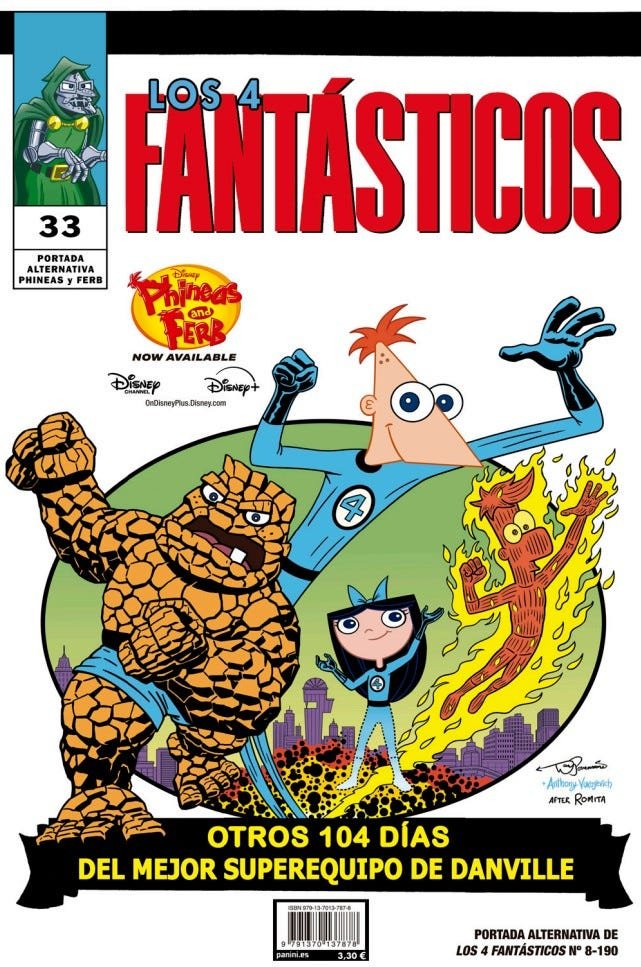 LOS 4 FANTASTICOS 08 (190) (PORTADA DISNEY FANTASTIC FOUR 11)
