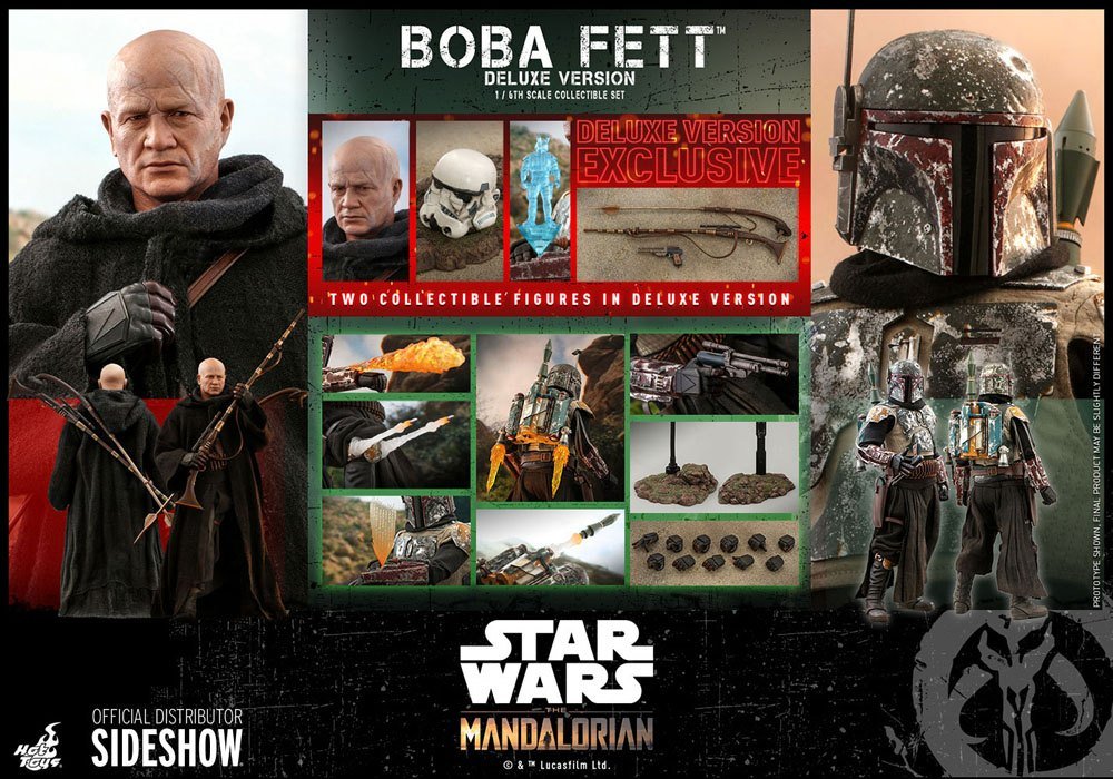 THE MANDALORIAN PACK DE 2 FIGURAS BOBA FETT DELUXE - STAR WARS - 1/6 - HOT TOYS - Imagen 26