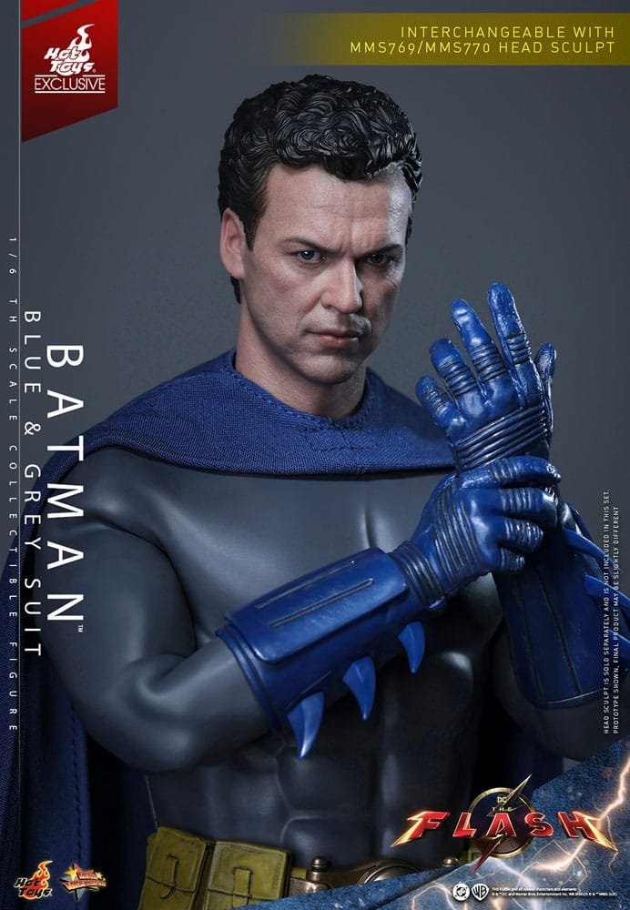 THE FLASH BATMAN (BLUE & GREY SUIT) LIMITED EDITION EXCLUSIVE - DC COMICS - MOVIE MASTERPIECE 1/6 - HOT TOYS - Imagen 5