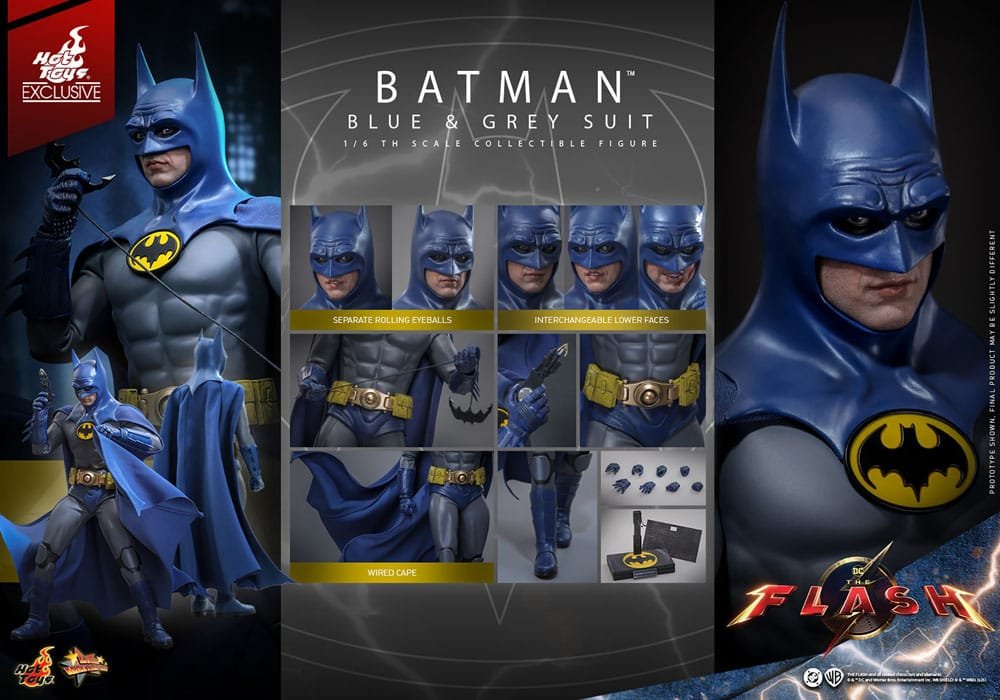 THE FLASH BATMAN (BLUE & GREY SUIT) LIMITED EDITION EXCLUSIVE - DC COMICS - MOVIE MASTERPIECE 1/6 - HOT TOYS - Imagen 18