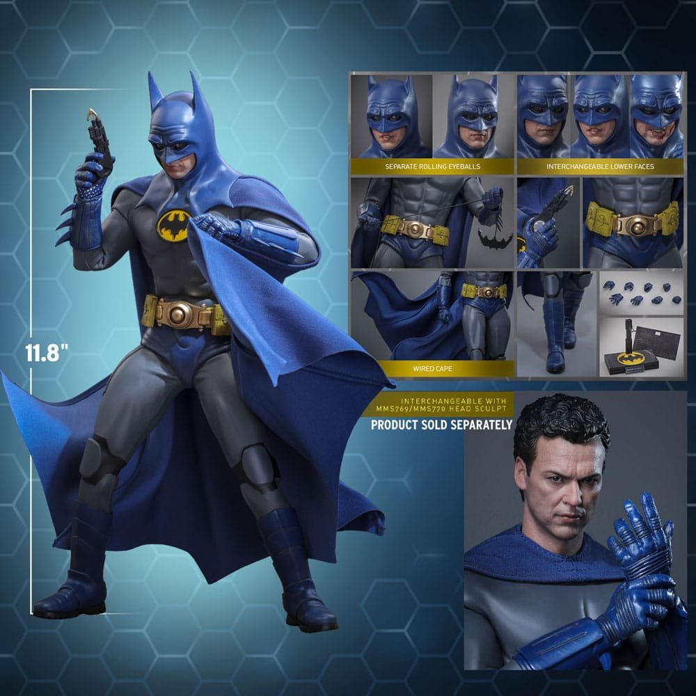 THE FLASH BATMAN (BLUE & GREY SUIT) LIMITED EDITION EXCLUSIVE - DC COMICS - MOVIE MASTERPIECE 1/6 - HOT TOYS - Imagen 19