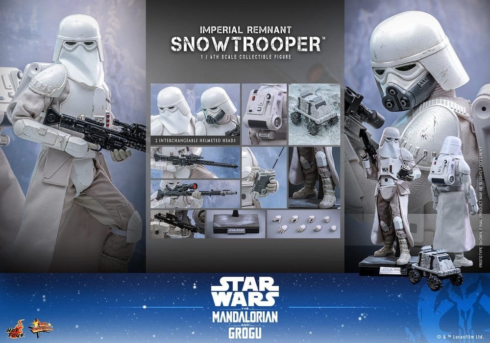 THE MANDALORIAN & GROGU IMPERIAL REMNANT SNOWTROOPER - STAR WARS - MOVIE MASTERPIECE - HOT TOYS - Imagen 14
