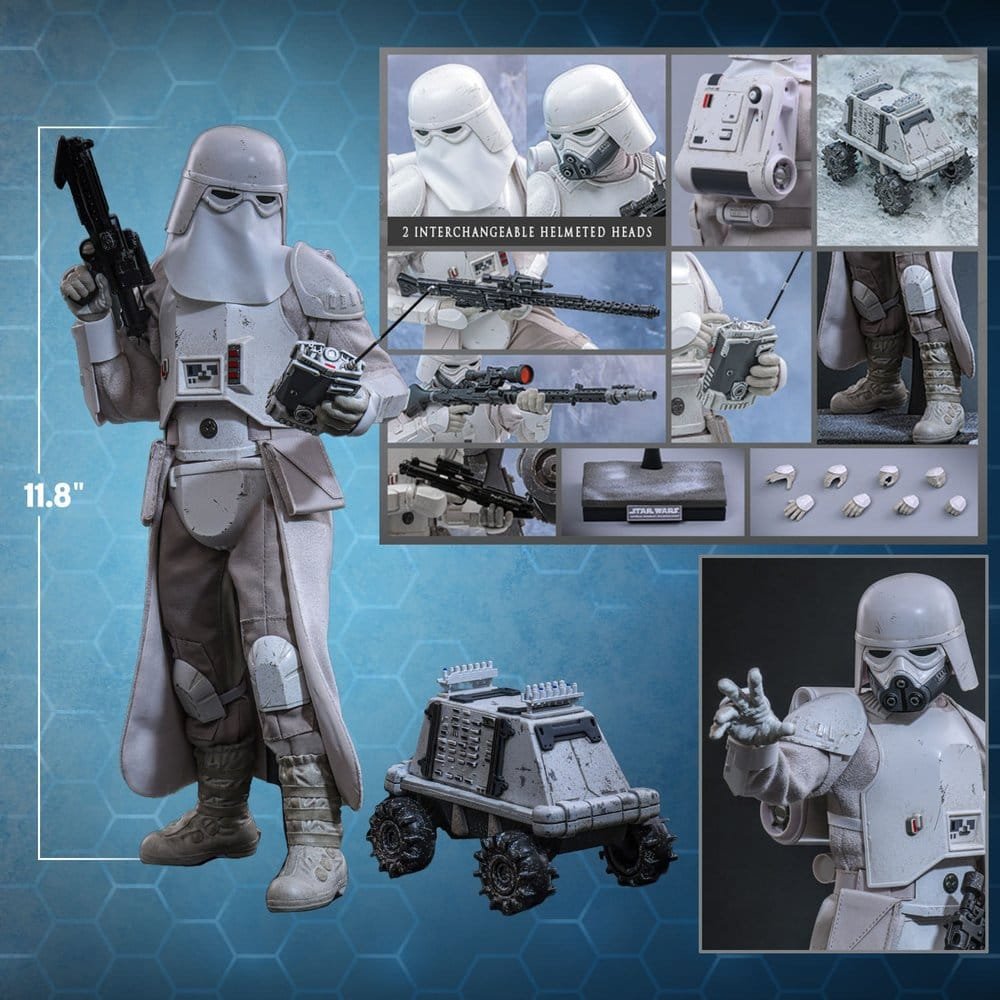 THE MANDALORIAN & GROGU IMPERIAL REMNANT SNOWTROOPER - STAR WARS - MOVIE MASTERPIECE - HOT TOYS - Imagen 15