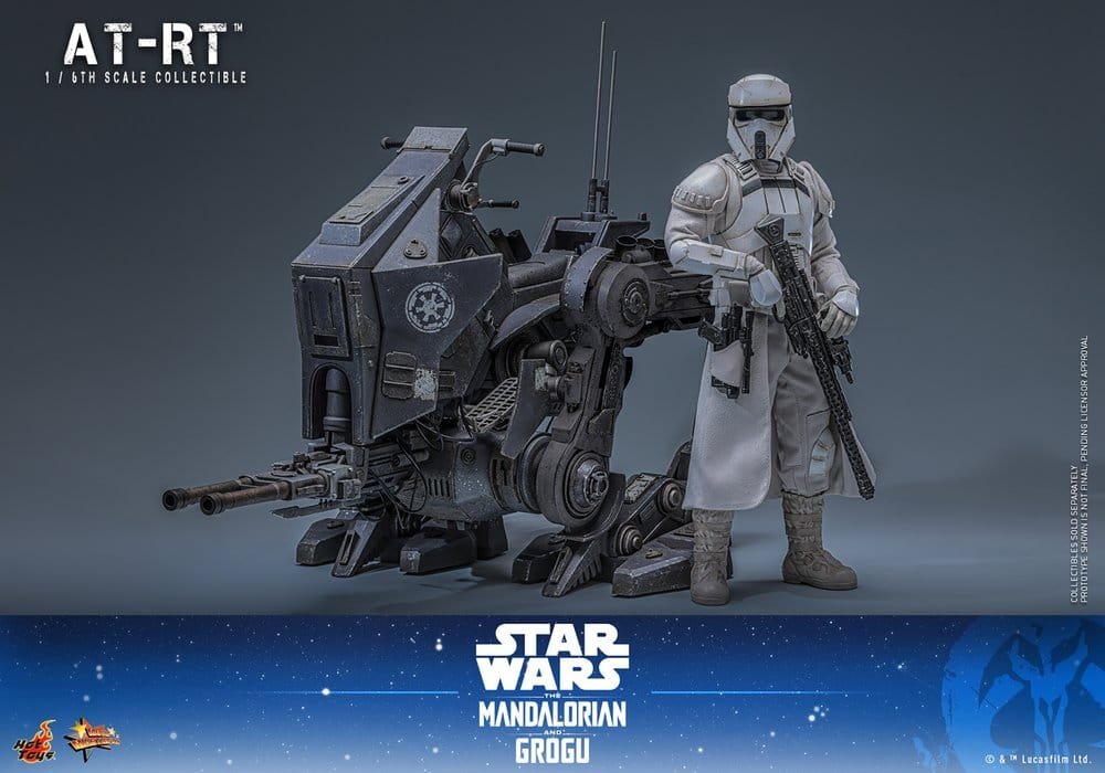 THE MANDALORIAN & GROGU SET DE FIGURAS IMPERIAL REMNANT AT-RT DRIVER & AT-RT - STAR WARS - MOVIE MASTERPIECE - HOT TOYS - Imagen 3