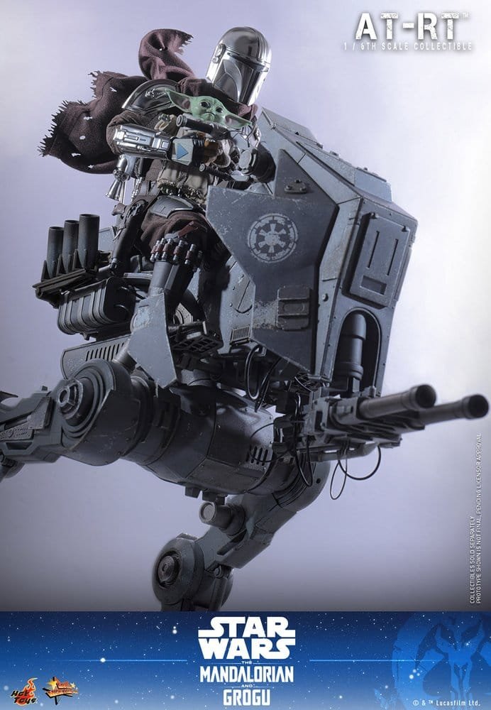 THE MANDALORIAN & GROGU SET DE FIGURAS IMPERIAL REMNANT AT-RT DRIVER & AT-RT - STAR WARS - MOVIE MASTERPIECE - HOT TOYS - Imagen 4
