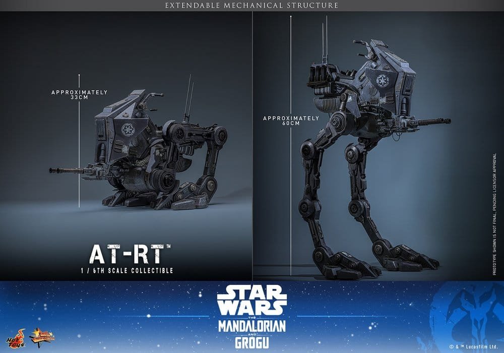 THE MANDALORIAN & GROGU SET DE FIGURAS IMPERIAL REMNANT AT-RT DRIVER & AT-RT - STAR WARS - MOVIE MASTERPIECE - HOT TOYS - Imagen 6