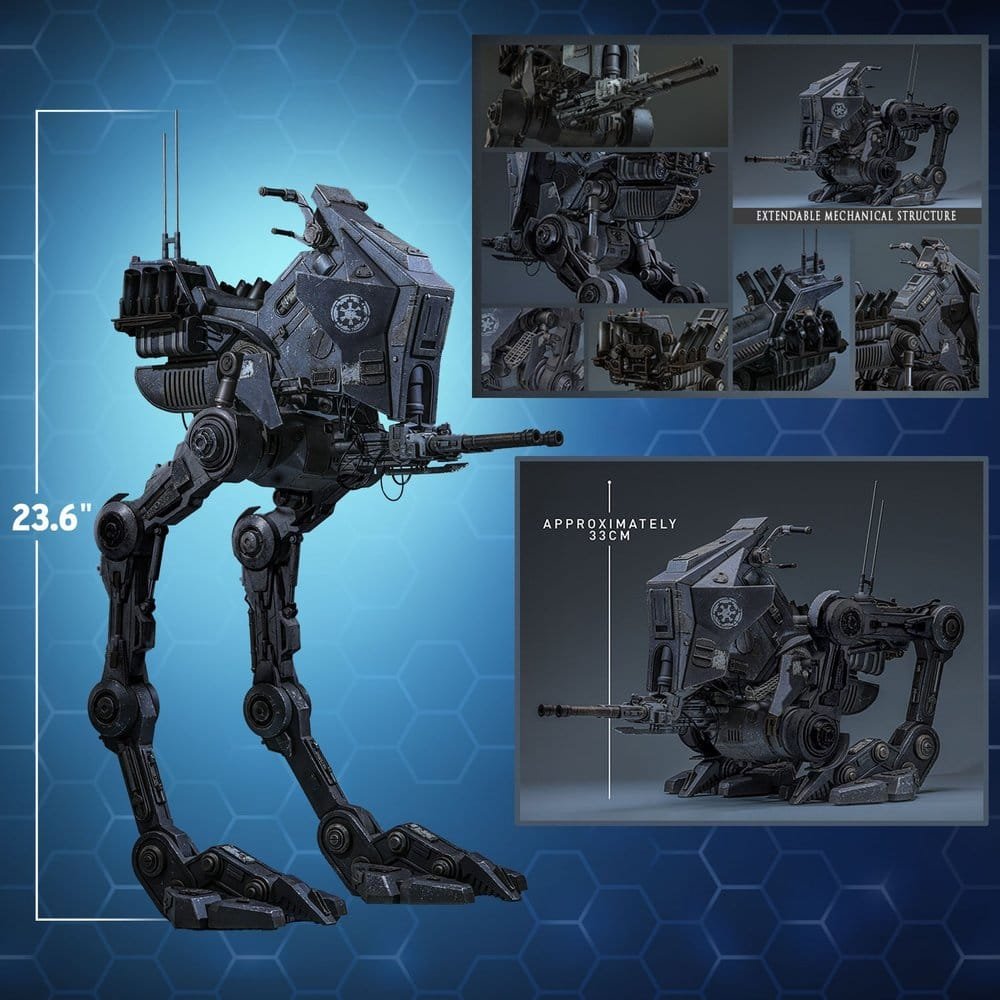 THE MANDALORIAN & GROGU SET DE FIGURAS IMPERIAL REMNANT AT-RT DRIVER & AT-RT - STAR WARS - MOVIE MASTERPIECE - HOT TOYS - Imagen 7