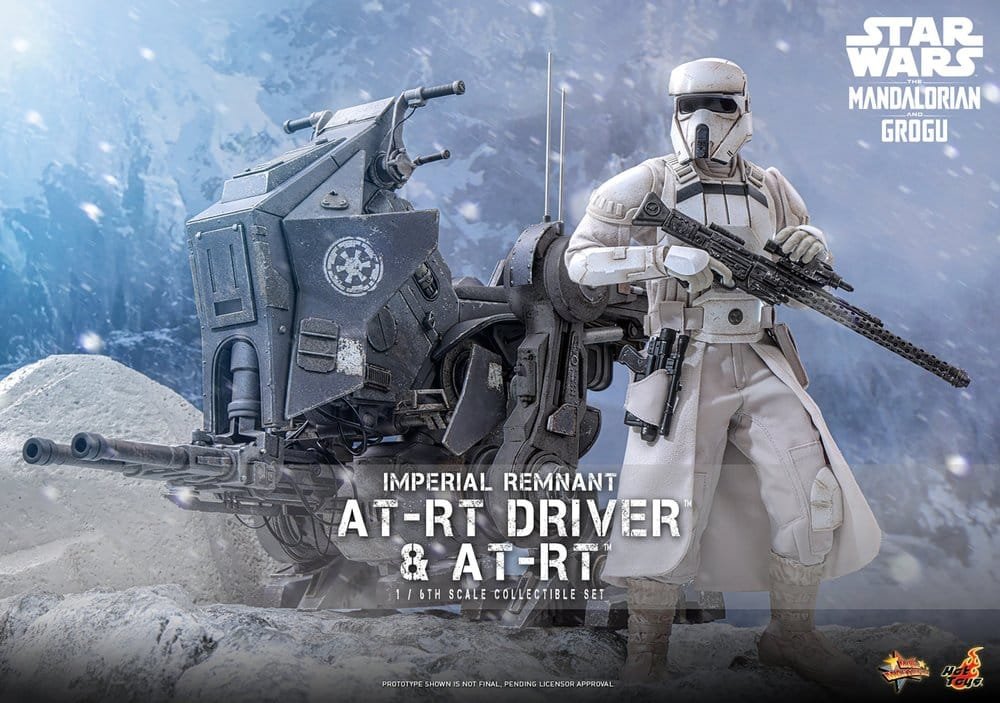 THE MANDALORIAN & GROGU SET DE FIGURAS IMPERIAL REMNANT AT-RT DRIVER & AT-RT - STAR WARS - MOVIE MASTERPIECE - HOT TOYS - Imagen 8