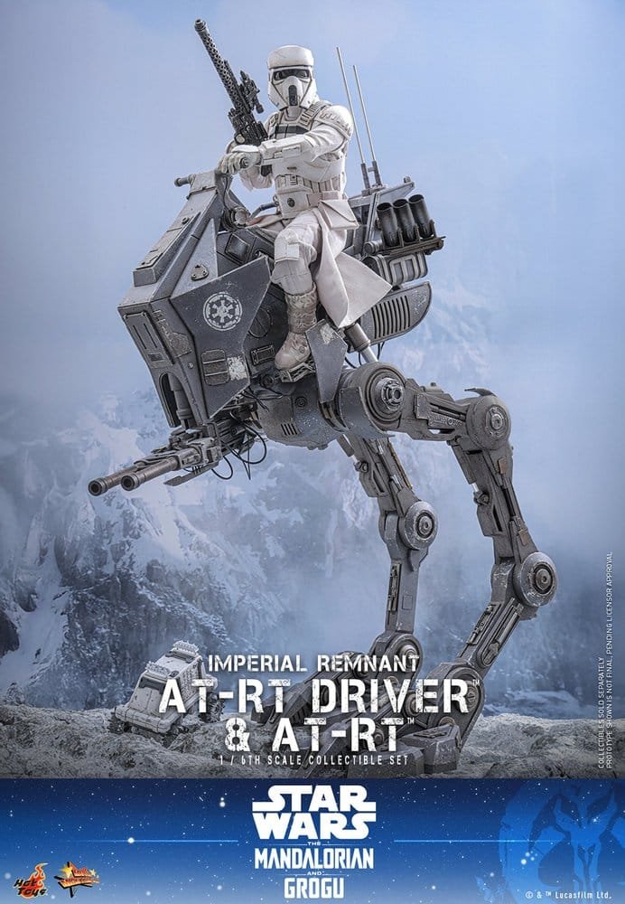 THE MANDALORIAN & GROGU SET DE FIGURAS IMPERIAL REMNANT AT-RT DRIVER & AT-RT - STAR WARS - MOVIE MASTERPIECE - HOT TOYS - Imagen 10