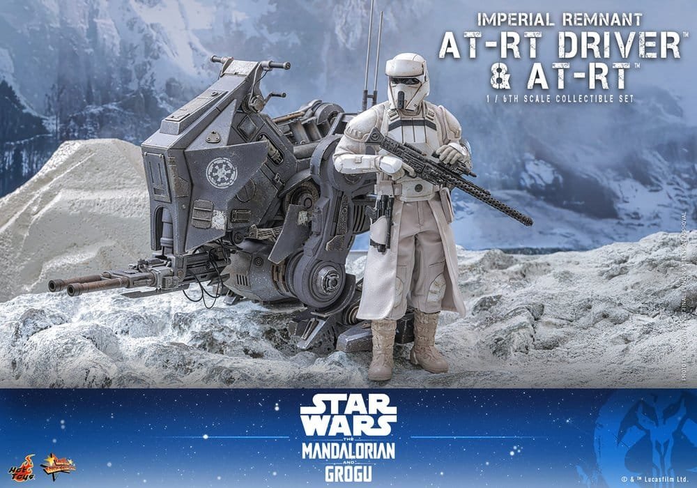 THE MANDALORIAN & GROGU SET DE FIGURAS IMPERIAL REMNANT AT-RT DRIVER & AT-RT - STAR WARS - MOVIE MASTERPIECE - HOT TOYS - Imagen 11